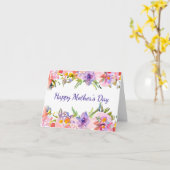 Carte Cadre floral ressort pastel (Fleur jaune)