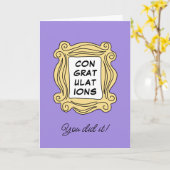 Carte Cadre FRIENDS™ Félicitations (Fleur jaune)
