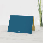 Carte Cadre moderne bleu et or (Dos)