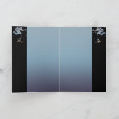 Carte Cadre noir de feuille (Intérieur)