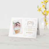 Carte Cadre Parties scintillant Or de luxe photo Happy P (Fleur jaune)