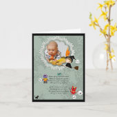 Carte Cadre photo avec Sorcière, Monstres, Fantôme, Chat (Fleur jaune)