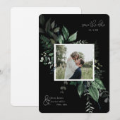 Carte Cadre photo botanique de verdure verte Enregistrer (Devant / Derrière)