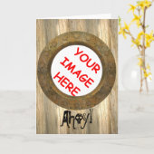 Carte cadre photo bull'oeil (Fleur jaune)