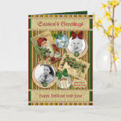 Carte Cadre photo classique de Noël (Fleur jaune)