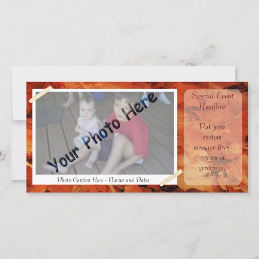 Carte Cadre photo d'automne (Devant)