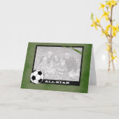Carte cadre photo de football (Fleur jaune)