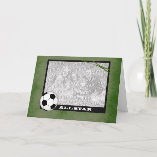 Carte cadre photo de football (Devant)