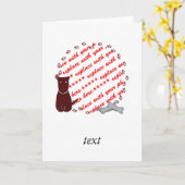 Carte Cadre photo Empreintes de pattes de chien (Fleur jaune)