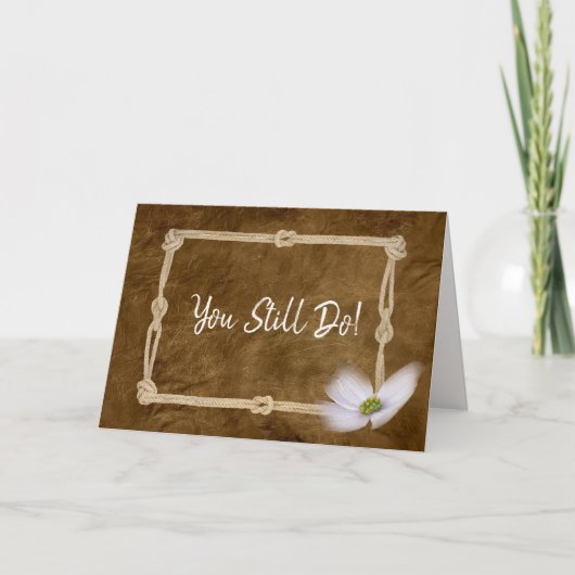 Carte Cadre photo en corde sur cuir (Devant)