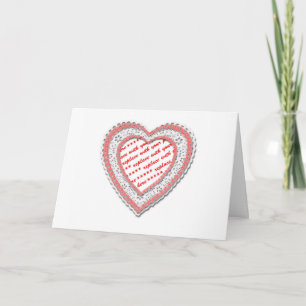 Carte Cadre photo en forme de cœur en dentelle