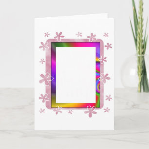 CARTE CADRE PHOTO FLORALE