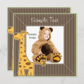 Carte Cadre photo Giraffe (Devant / Derrière)