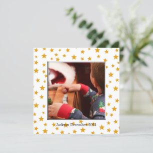Carte cadre photo Gold Stars