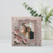 Carte Cadre photo Grandma rose emboussée (Debout devant)