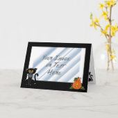 Carte Cadre photo Halloween (Fleur jaune)