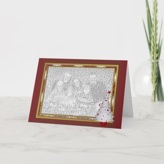 Carte cadre photo KRW Lil White Christmas Tree (Devant)