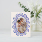 Carte Cadre photo ovale peint à la main (Debout devant)