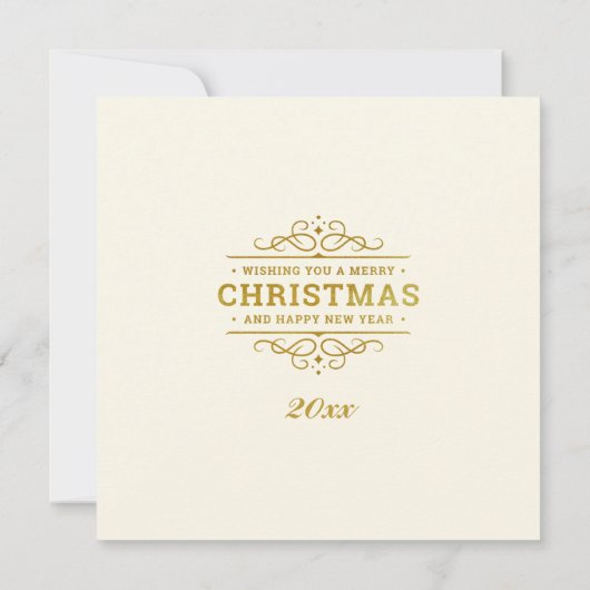 Carte Cadre photo personnalisé et couronne de Noël C (Dos)