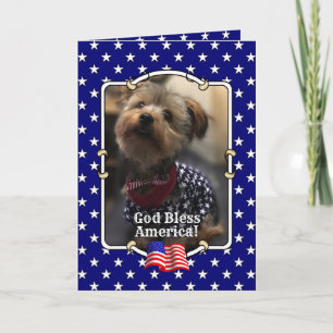 Carte Cadre photo personnalisé USA American Flag Patriot