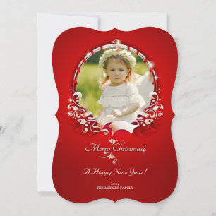 Carte cadre photo Red Merry Christmas
