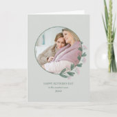 Carte Cadre photo rose Fleur de Fleur Joyeuse Fête des M (Devant)