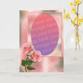 Carte Cadre rose (Fleur jaune)