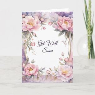 Carte Cadre Rose Peony Oval Stylé Se Bien