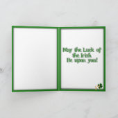 Carte Cadre Shamrock St Patrick avec Cravate réglable (Intérieur)