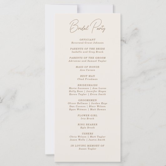 Carte Cadre simple et minimal (Dos)