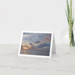 CARTE CADRE SOLEIL SUR LES CARAÏBES, BEAUX NUAGES