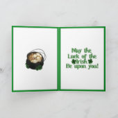 Carte Cadre trèfle de la Saint-Patrick avec attache régl (Intérieur)