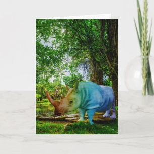 Carte Cadre tropical luxuriant de SlipperyJoe's rhinocér