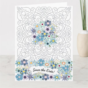 Carte Cadre victorien vintage avec fleurs Enregistrer la