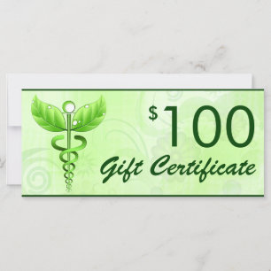 Carte Caduceus Alternative Medicine 100 $ Bon cadeau