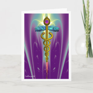 Carte CADUCUS, améthyste aurifère dynamique