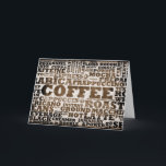 Carte Café<br><div class="desc">Le café dactylographie comme la crème,  le latte,  le cappucino,  etc. tout énumérés à un arrière-plan orienté grunge. Idéal pour le café hanté !</div>