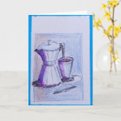 CARTE CAFÉ (Fleur jaune)