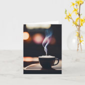 Carte Café à vapeur - Vide à l'intérieur (Fleur jaune)