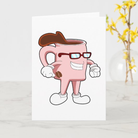 Carte Café avec Café (Fleur jaune)