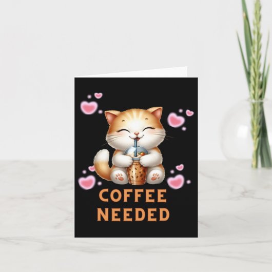 Carte Café Cat Nécessaire À Sticker (Devant)
