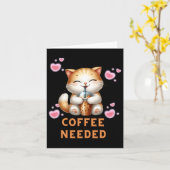 Carte Café Cat Nécessaire À Sticker (Fleur jaune)