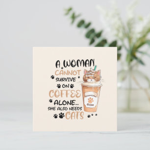 Carte Café & Chats - Cute Kawaii Art