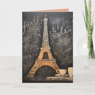 Carte Café Chic Tour Eiffel Café Paris Anniversaire