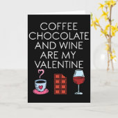 Carte Café Chocolat Et Vin Sont Mon Valentin Valenti (Fleur jaune)