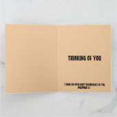 CARTE CAFÉ CHRÉTIEN PENSÉE POUR VOUS PHILIPPIENS 1:3  (Intérieur)