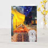 Carte Café - Coton de Tulear 4b (Fleur jaune)