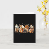 Carte Café Cute Boo Latte Halloween Saison Chouette Auto (Fleur jaune)