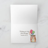 Carte Café d'anniversaire avec bouquet de carnation (Intérieur)