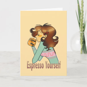 Carte Café d'anniversaire préparé avec joie Art